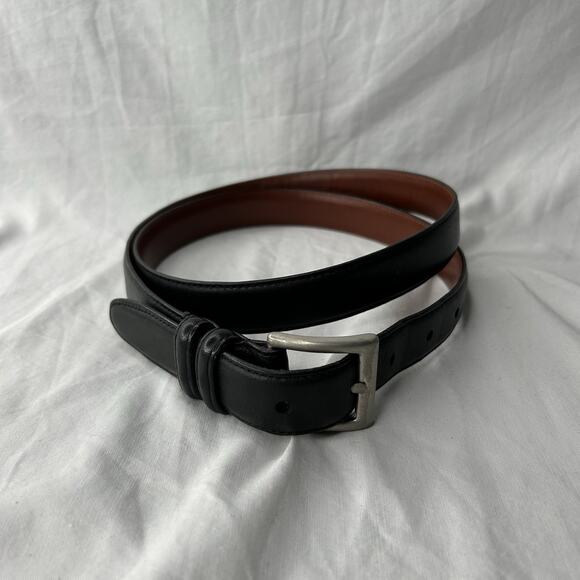 Coach #3849 Men's Handmade Smooth Black Leather 1" Dress Belt Sz 40 - Picture 1 of 6